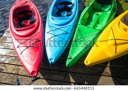 Colorful Kayak Royalty-Free Stock Photo #665448115