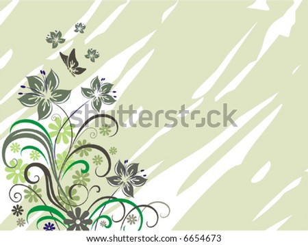  Floral design. Vector illustration.