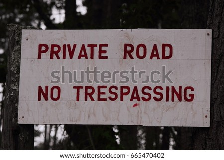 PRIVATE ROAD SIGN