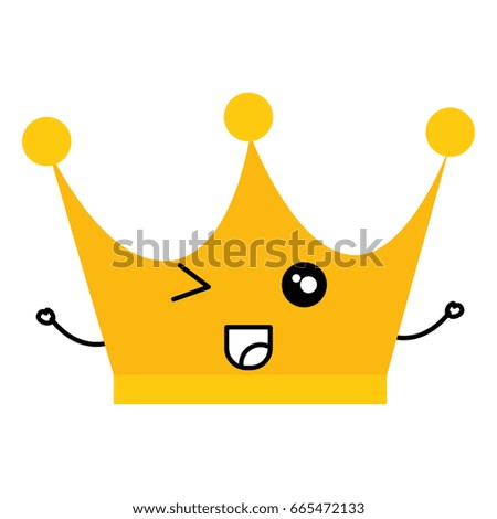 king crown kawaii character