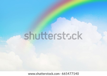 sky and rainbow Royalty-Free Stock Photo #665477140