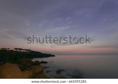 Sunset on cliffs