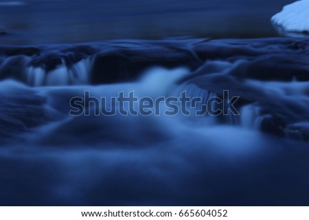 water in motion with long shutter speed