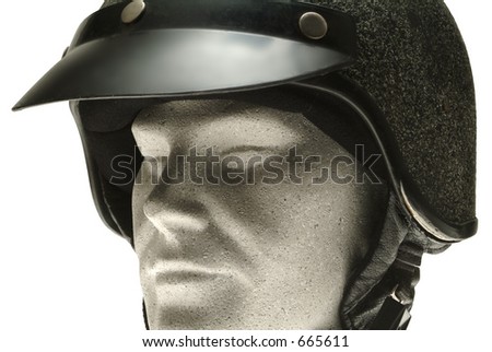dummy's head with helmet on