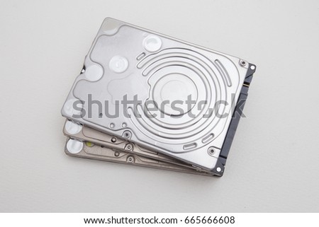 harddisk data storage isolated on white background