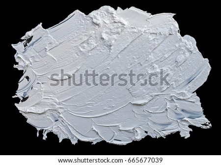 white grunge brush strokes paint on black background