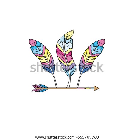nice arrow with feather design decoration