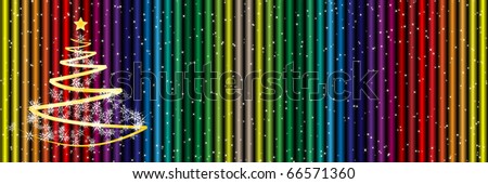 Abstract tree on the colorful background