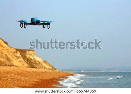 Drone over the cliff