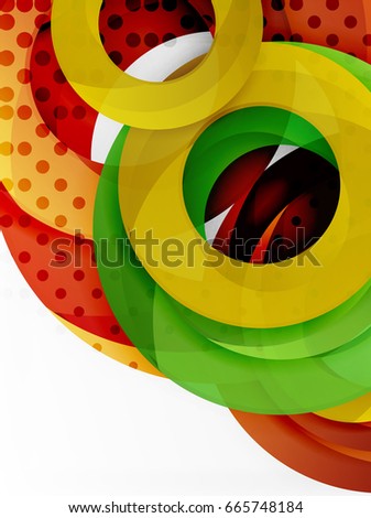 Circle background design with abstract swirls