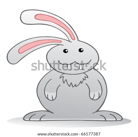 Happy cartoon rabbit