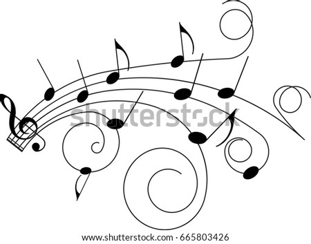 Abstract music background, primitive vector illustration for your design.