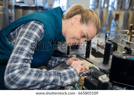 female worker at work place in post office