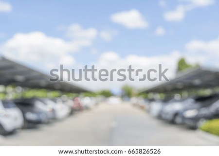 cars park blur background in thailand