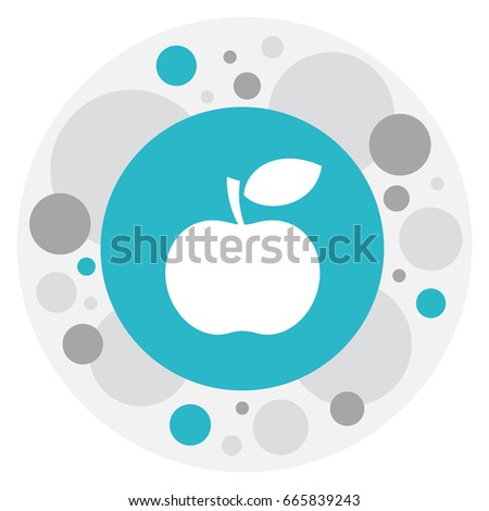 Vector Illustration Of Game Symbol On Fresh Fruit Icon. Premium Quality Isolated Apple Element In Trendy Flat Style.