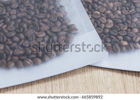 roast coffee bean in the pack overlay