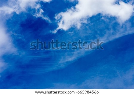 Clouds and breeze in the bright sky