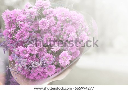 Bouquet of Purple Congratulatory flower