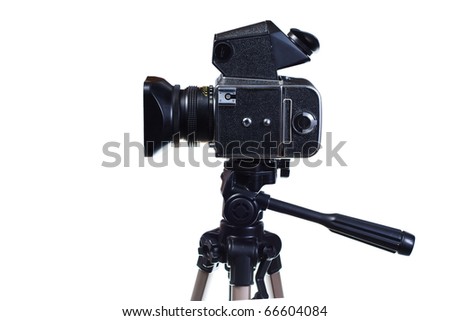 Middle-format camera isolated on white