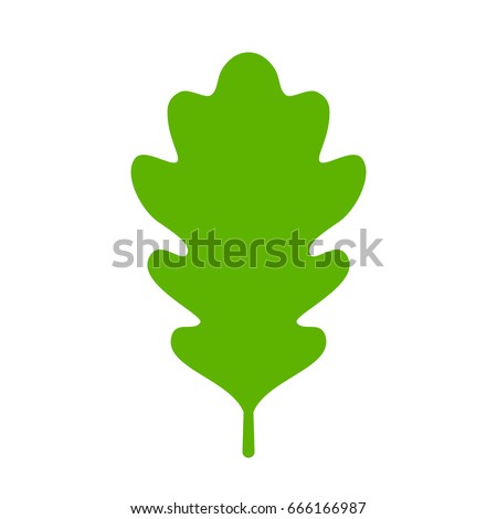 Green oak leaf icon