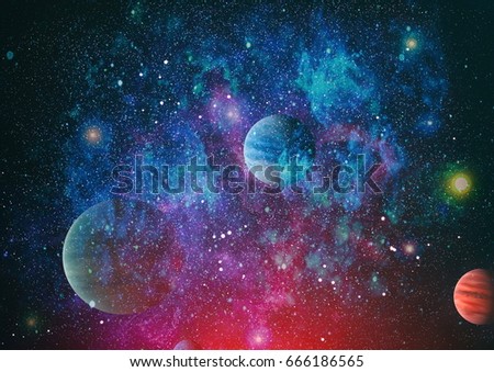 Galaxy in space, beauty of universe, black hole. Elements furnished by NASA