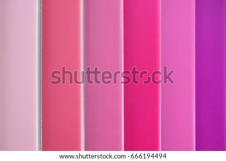 color samples , different colored tiles  - pink ,purple