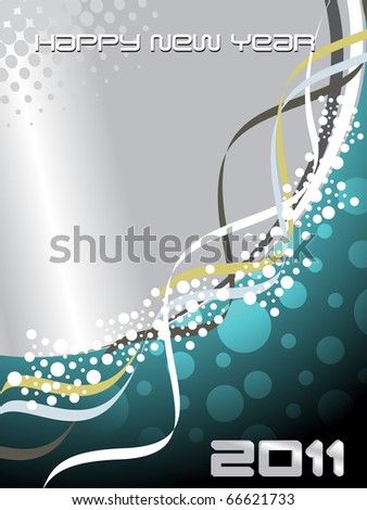 beautiful design illustration for new year 2011