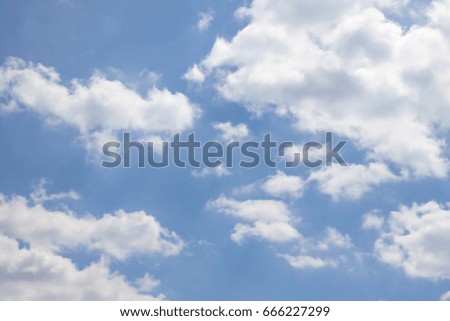 Clear blue sky with white Clouds wallpaper background 