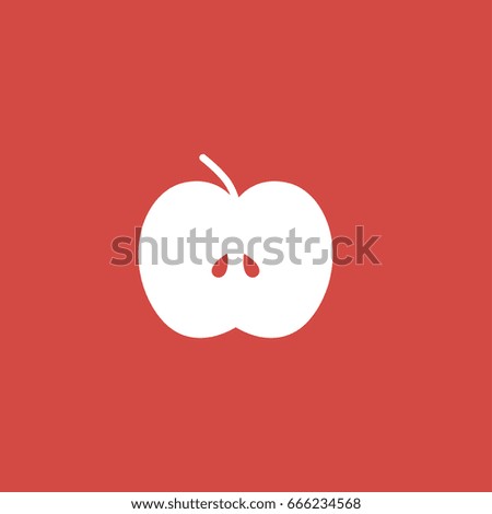 fruit icon. sign design. red background