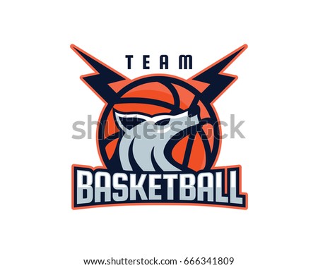 Modern Professional Isolated Sports Badge Logo - Basketball Wolf Team