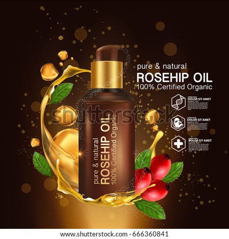 Rose hip oil natural cosmetic skin care