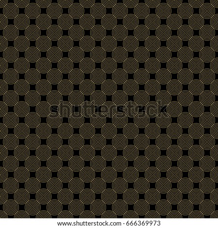 Luxury products Geometric pattern in trendy linear style, simple and bright background made with golden foil on dark for packaging. Vector.