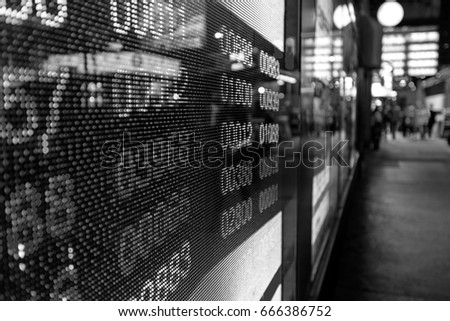 Stock market charts (Black and White)