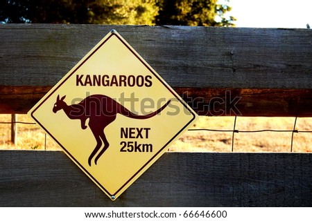 Outback Kangaroo Sign