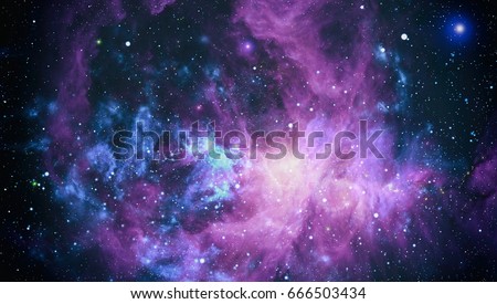 Galaxy - Elements of this Image Furnished by NASA Royalty-Free Stock Photo #666503434