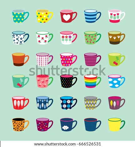 beautiful coffee cup illustration. beautiful tea cup vector.