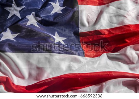 USA American flag - texture background -  independence day - 4th july. close up image photo