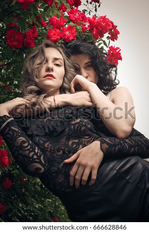 Fashion beauty girl with roses flowers - Stock image
Adult, Caucasian, Fashion Model