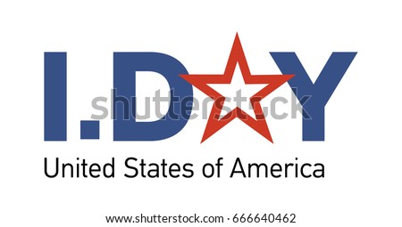 independence day USA original design greeting card. sticker Symbol of Independence Day United States of America, also referred to as the Fourth of July. 4th of july. I-day USA symbol