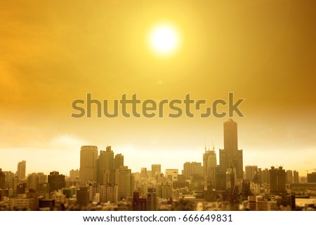 summer heat wave in the city 
 Royalty-Free Stock Photo #666649831