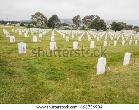 Memorial Day observance at Golden Gate National Cemetery in San Bruno, California.