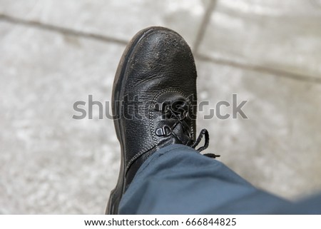 Foot in a protective boot