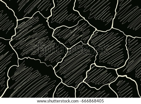 image cracks shaded in the style of Doodle elements for decorations and ornaments seamless pattern
