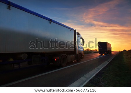 Trucks transportation Royalty-Free Stock Photo #666972118
