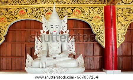 Thailand white Buddha 