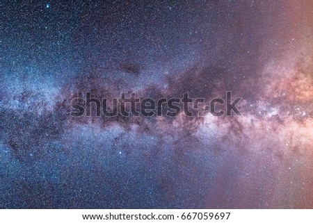 Panorama of the Milky Way, Galaxy Background, Starry Night Pattern