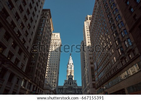 Philadelphia, Pennsylvania, USA downtown at city hall.