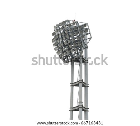 Stadium lights, isolated on white background