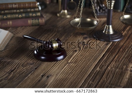 Lawyers desk concept.