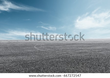 new asphalt road and sky